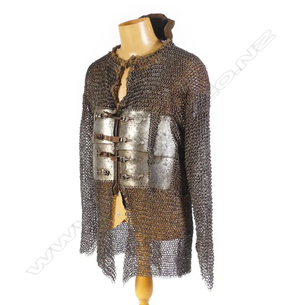 A good Indian mail and lamellar shirt, 17thC, probably Bijapur, Karnataka state, India, Image 1++