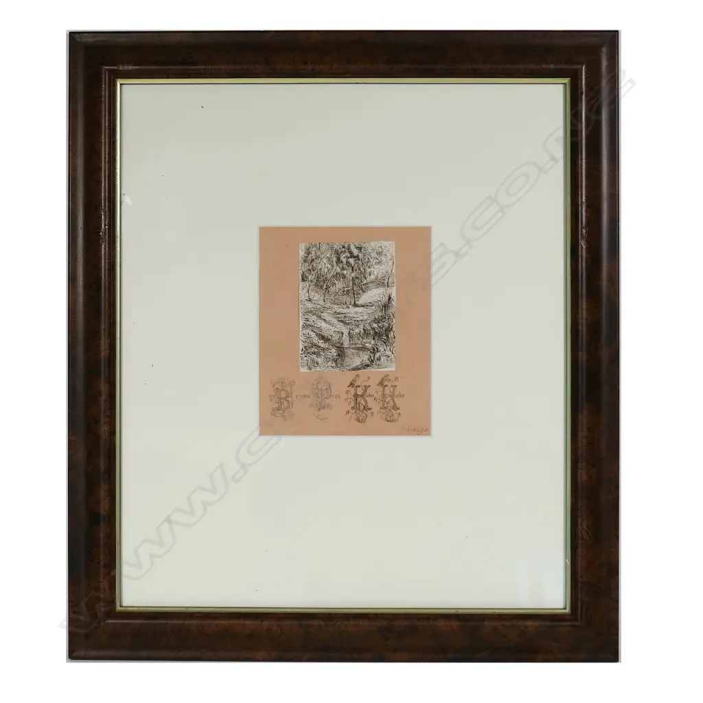 Artist unknown 'Bathing Pool Kohu Kohu' Hokianga, Image 1++