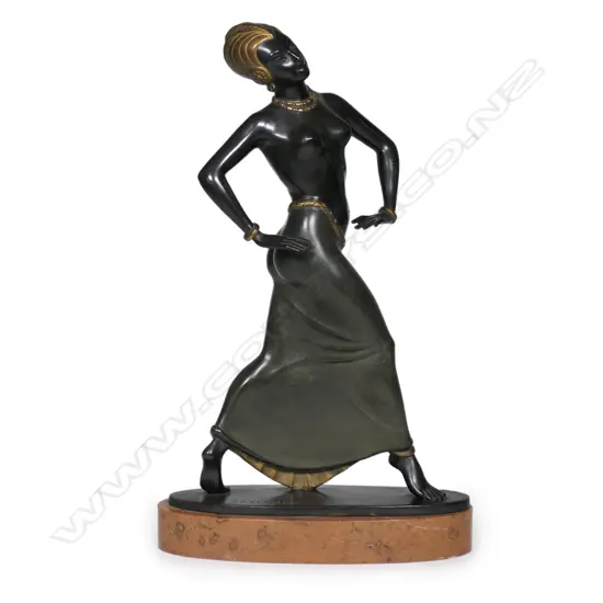 A Fritz Paul Zimmer (1895-1975) bronze Art Deco sculpture,