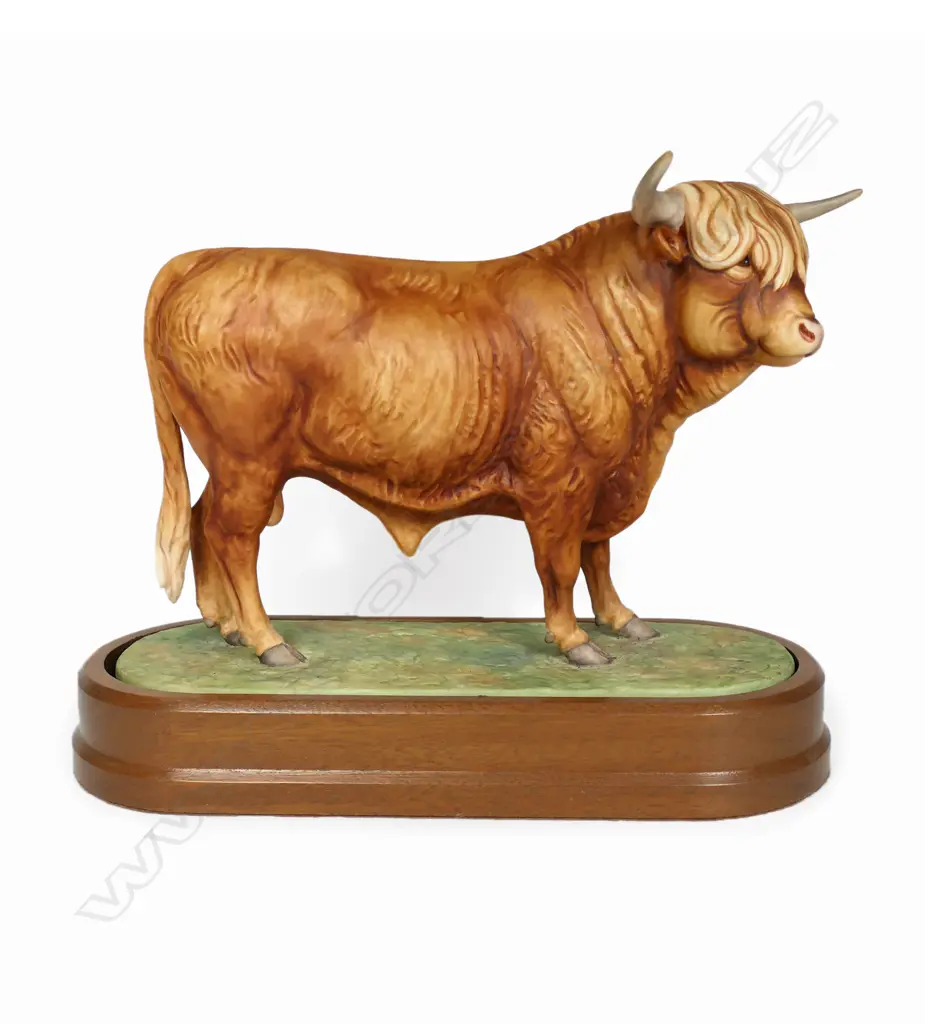 A Royal Worcester figure of a Highland Bull, Image 1++