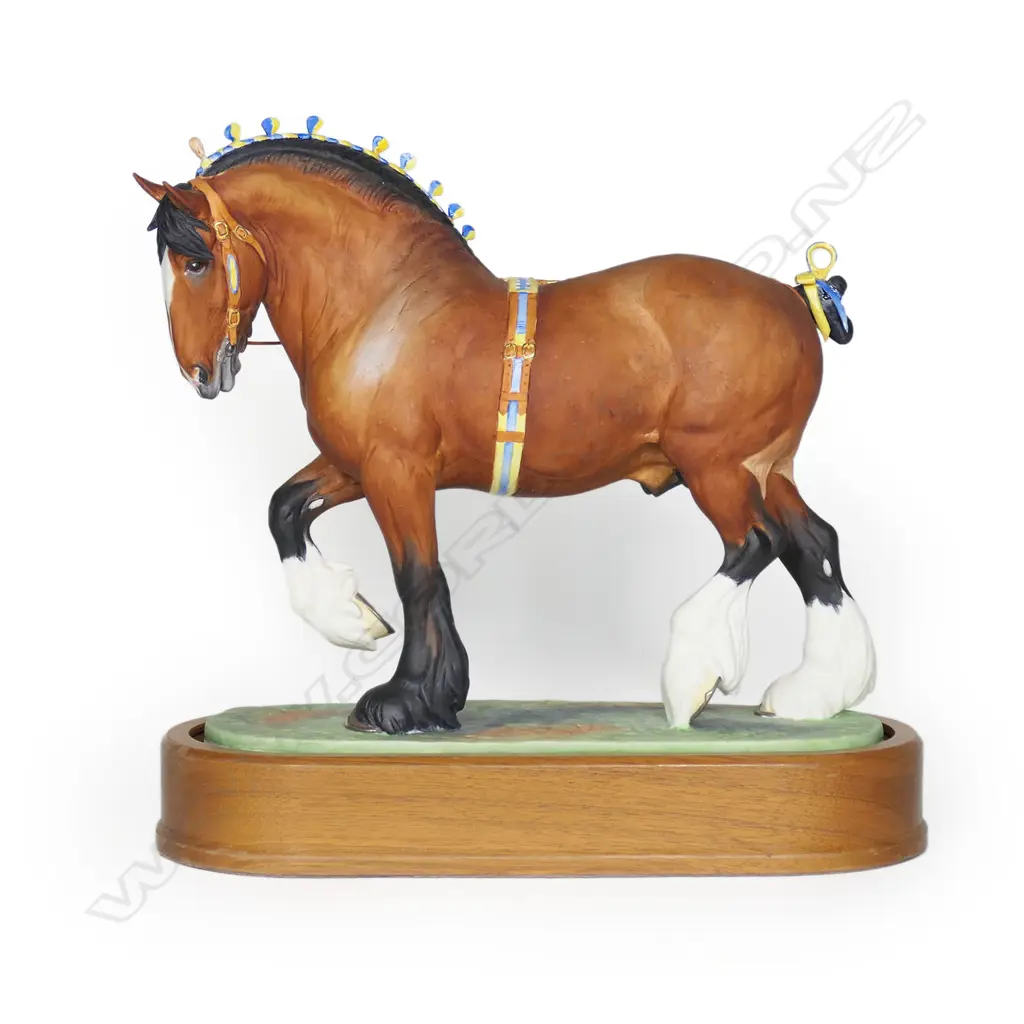 A Royal Worcester figure of a Shire stallion, Image 1++