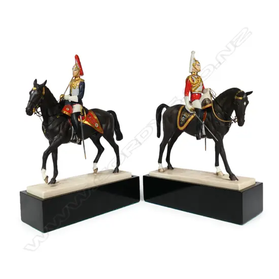 A pair of Royal Worcester Mounted Guards Officers,