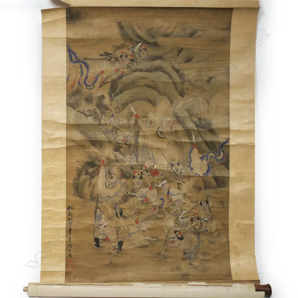 An 18th/19thC Japanese scroll painting, Image 1++