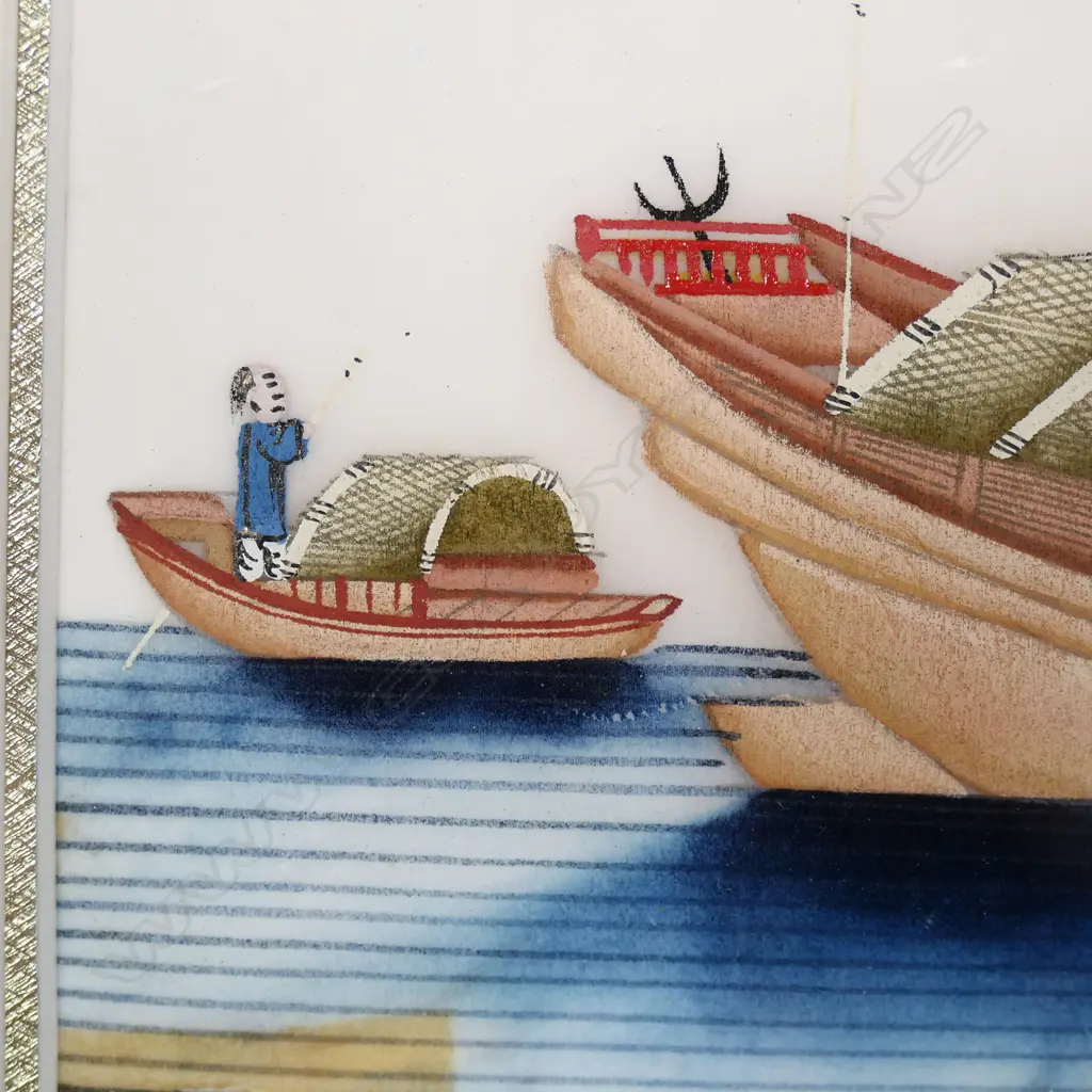 An early 20thC Chinese painting on pith paper, Image 1++