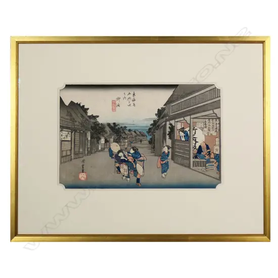 19thC Japanese Utagawa Hiroshige woodblock print,