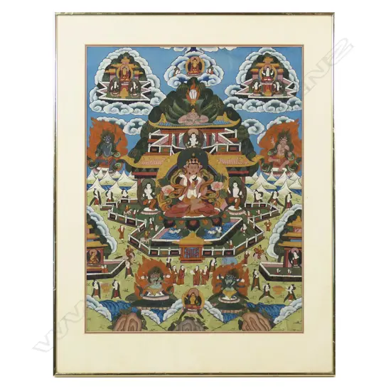 A vintage Tibetan Buddhist thangka,