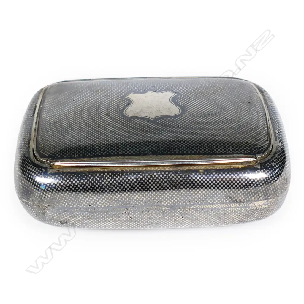 A 19thC Russian niello silver tobacco box, Image 1++