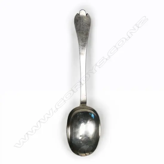 A rare William & Mary silver Trefid spoon,