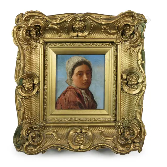 19thC artist unknown 'Portrait of Young Woman',