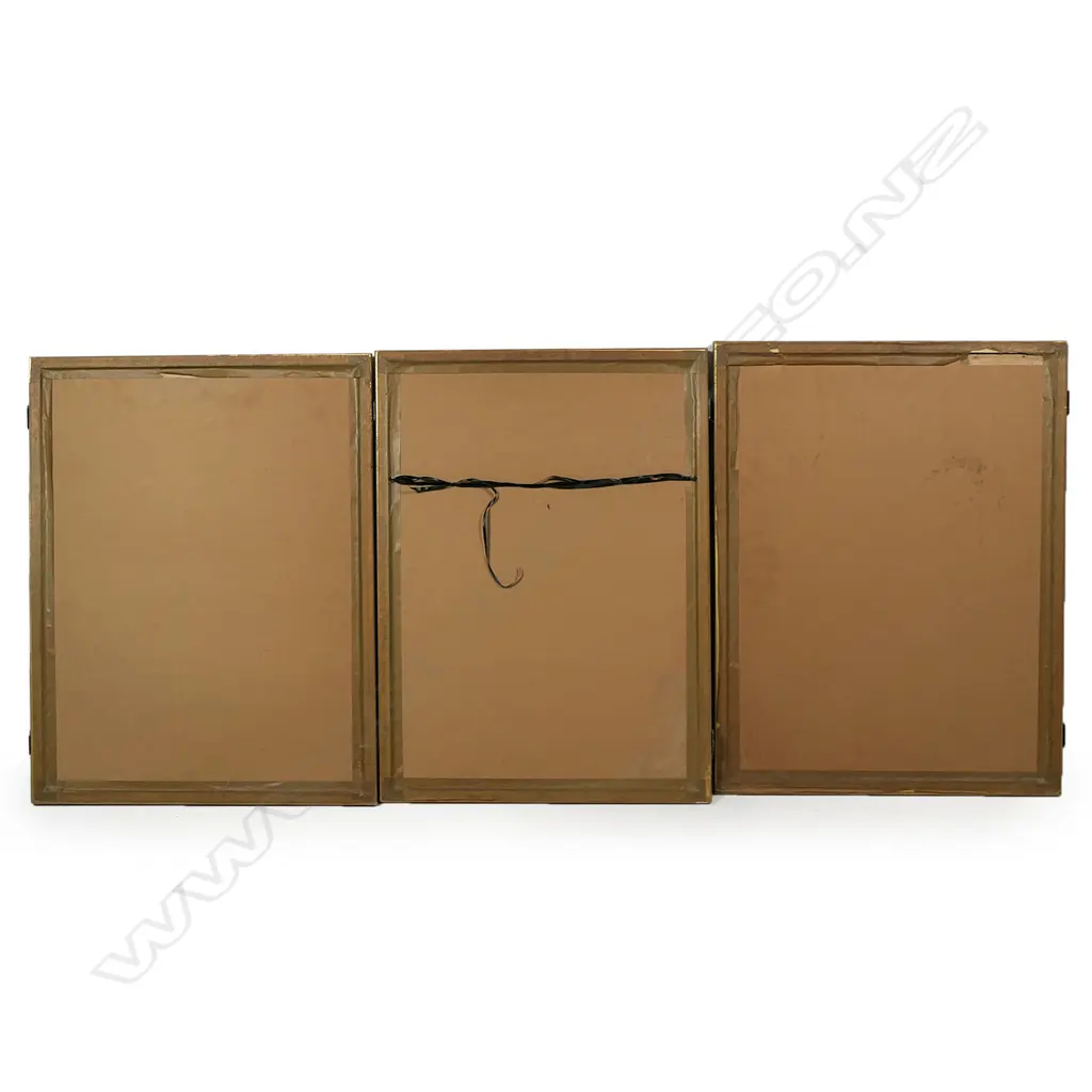 Early 20thC artist unknown 'Religious Philosophy' triptych, Image 1++