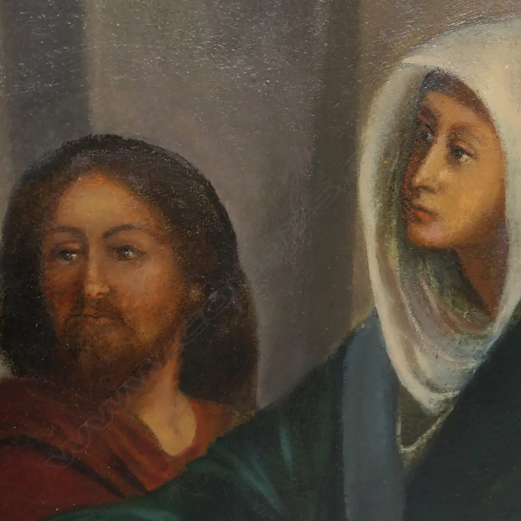 Early 20thC artist unknown 'Religious Philosophy' triptych, Image 1++