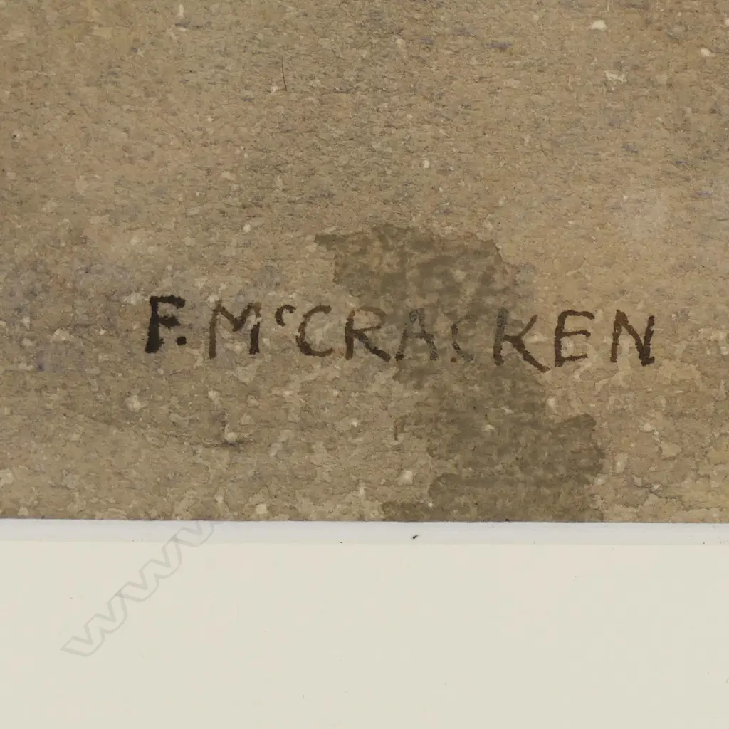 Francis McCracken (1879-1959) Stalls on the Banks of the Seine', watercolour, signed. Provenance: Ex collection of John Weeks, friend of the artist. Found in his studio after his passing. 425 x 510mm. Image 1++