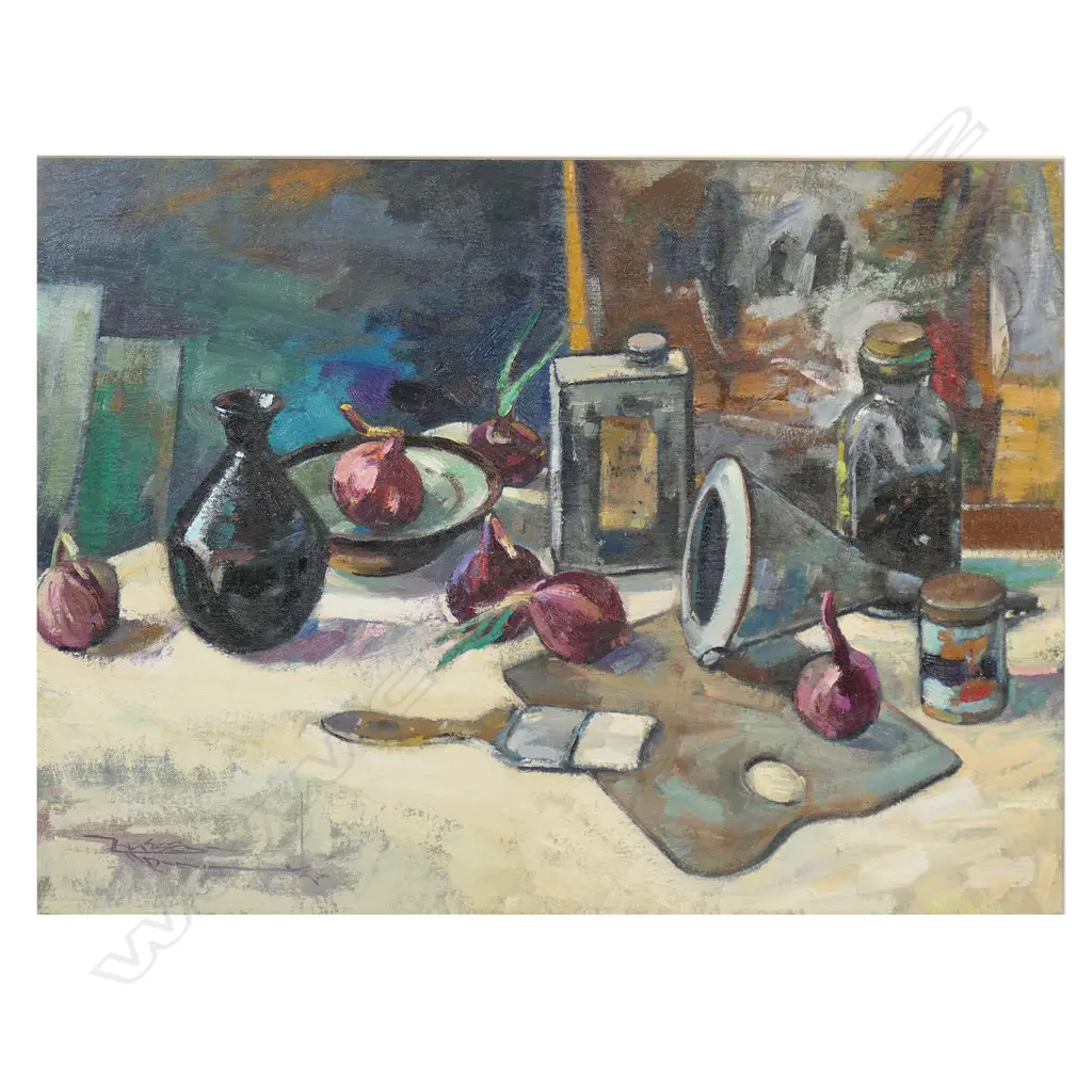 Russell Hollings (NZ 1948-) 'Still Life with Funnel', Image 1++