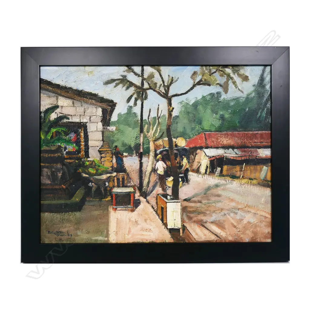 Russell Hollings (NZ 1948-) 'Main Street Ubud Bali', Image 1++