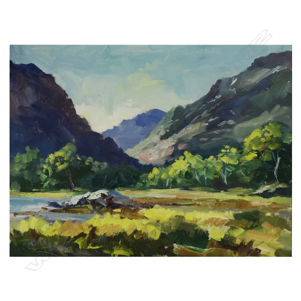 Russell Hollings (NZ 1948-) 'Eglinton Valley', Image 1++