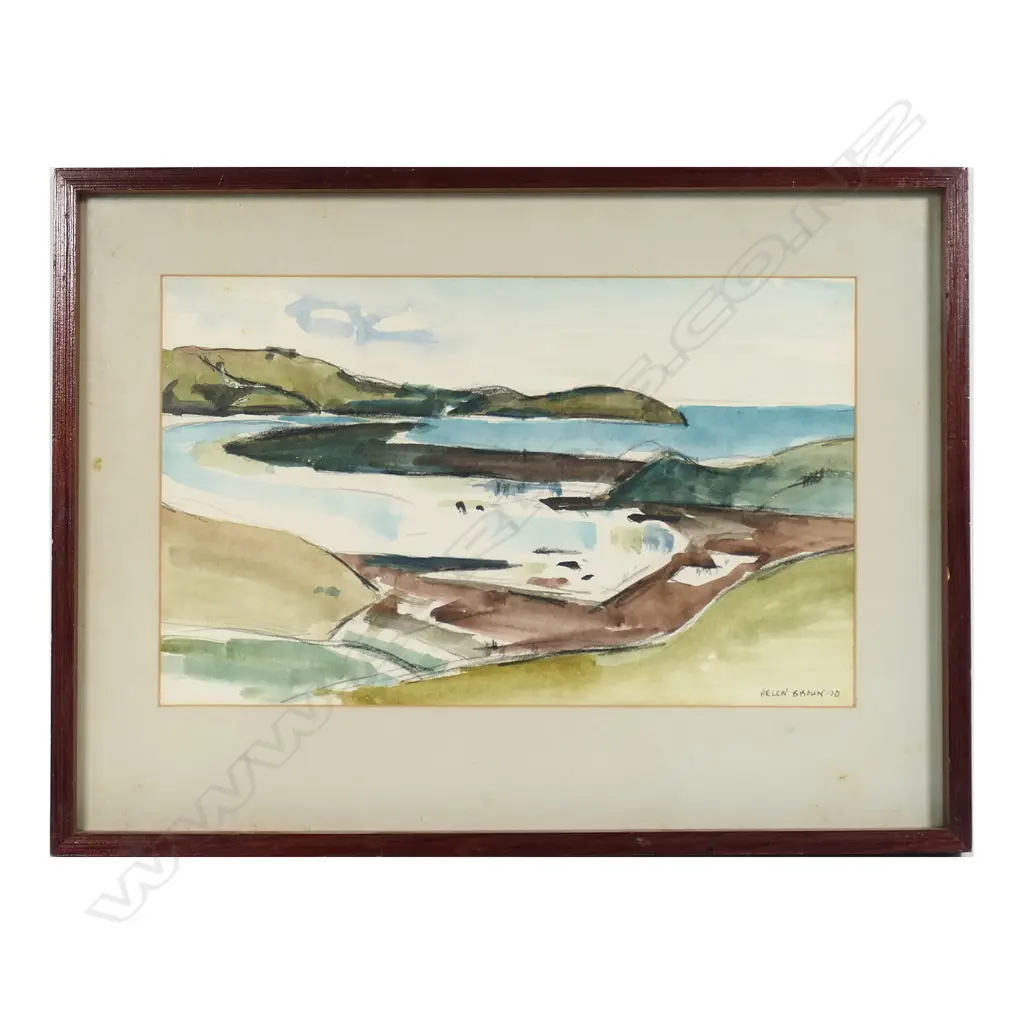 Helen Brown (NZ 1917-1986) 'Coastal Landscape', Image 1++