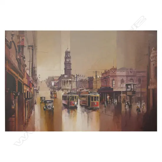 Rodger Harrison (NZ 1931-) 'After Rain Queen Street',