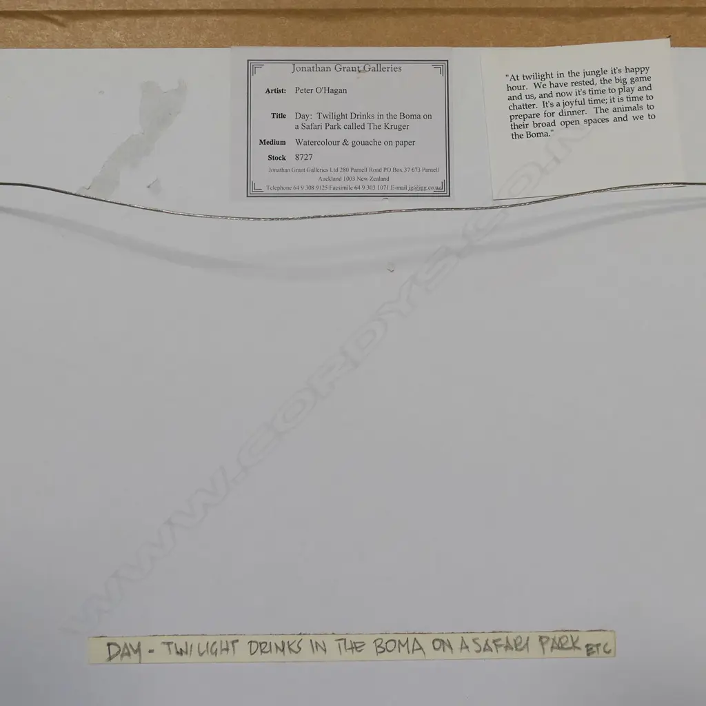 Peter O'Hagan (1942-2002) 'Twilight Drinks in the Boma on a Safari Park called the Kruger', Image 1++