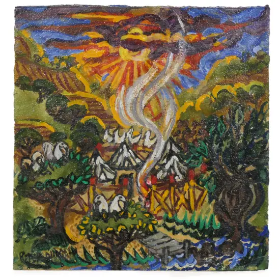 Peter O'Hagan (1942-2002) 'Twilight Drinks in the Boma on a Safari Park called the Kruger',