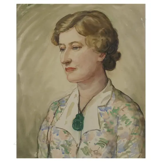 Maud Burge (1865-1957) attributed, Portrait of a Woman Wearing a Hei Tiki,