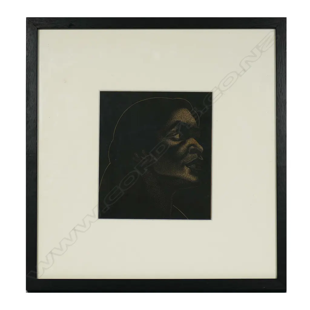 George (William George) Woods (NZ 1898-1963) 'Head of a Wahine', Image 1++