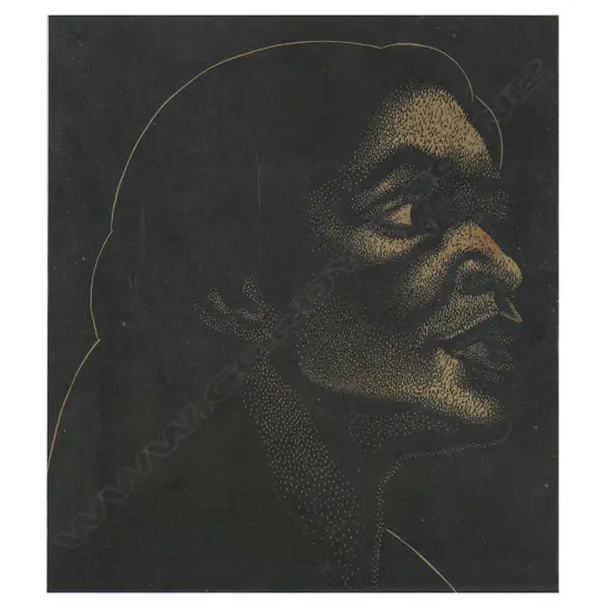 George (William George) Woods (NZ 1898-1963) 'Head of a Wahine',