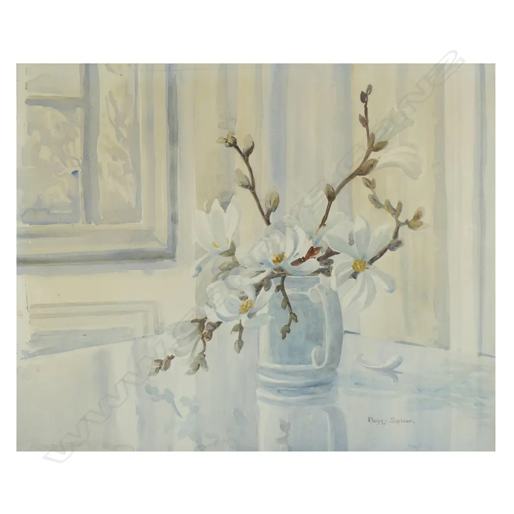 Peggy Spicer (1908-84), 'Still life, Magnolia', Image 1++