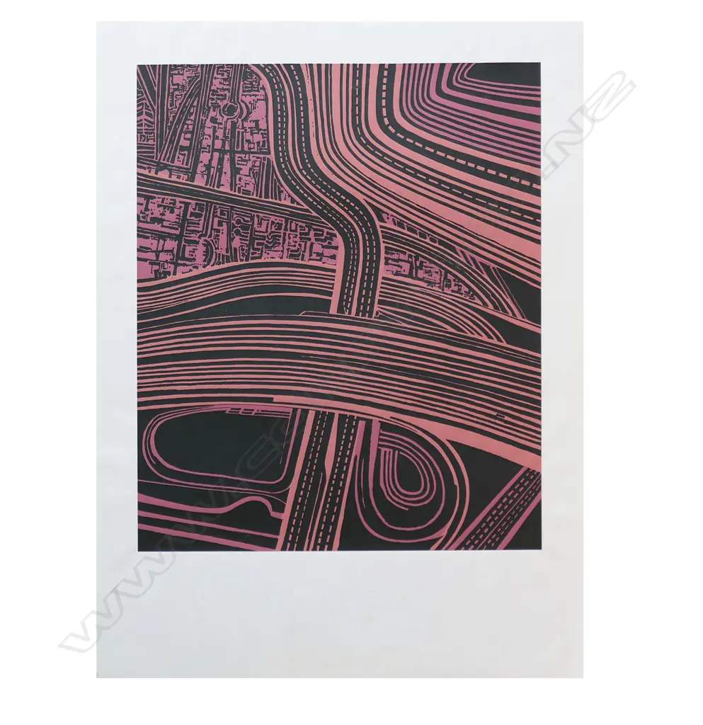 Robert Ellis (NZ 1929-) 'Motorways' (Barry Lett Multiple), Image 1++