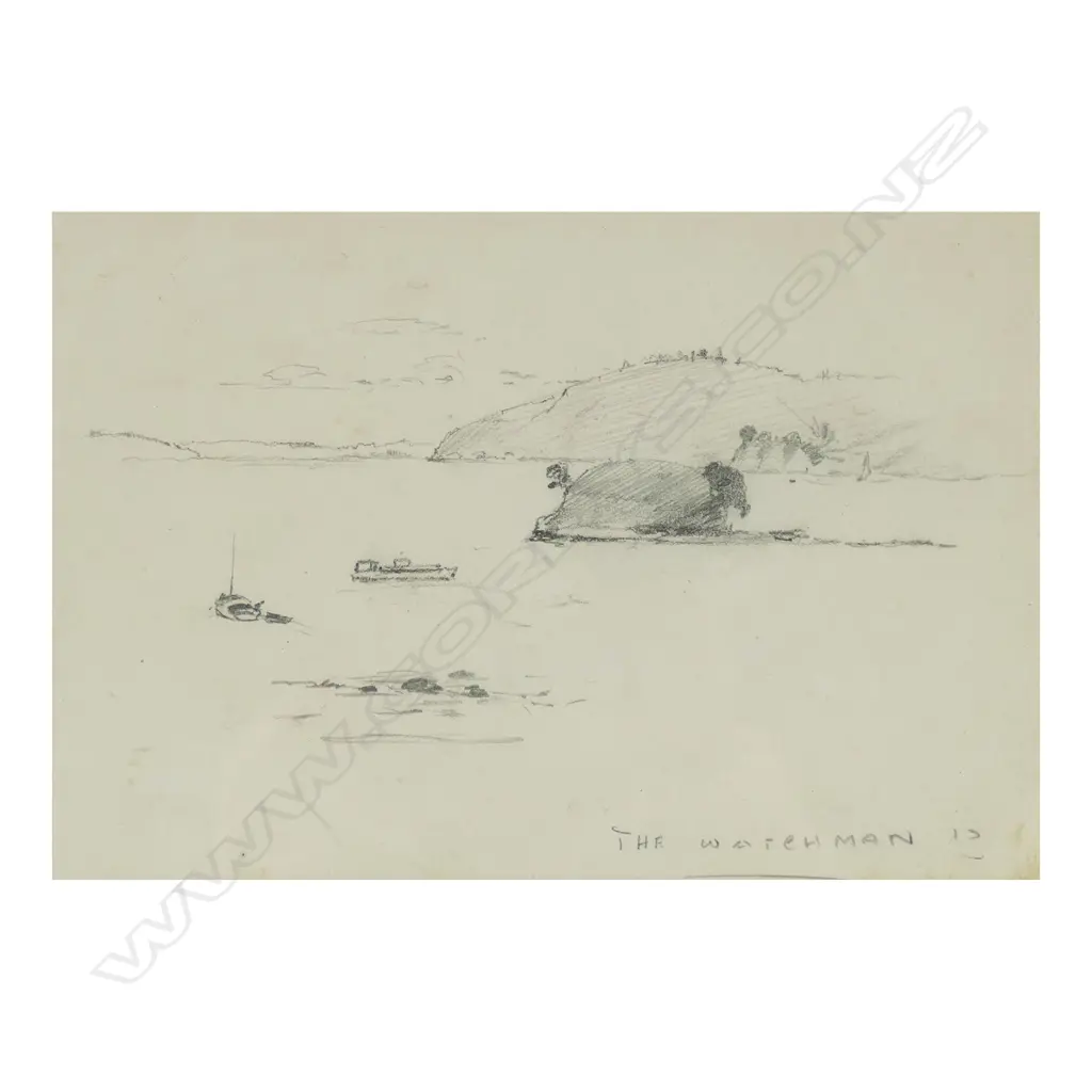 Trevor Lloyd (NZ 1863-1937) 'Watchman Island', Image 1++