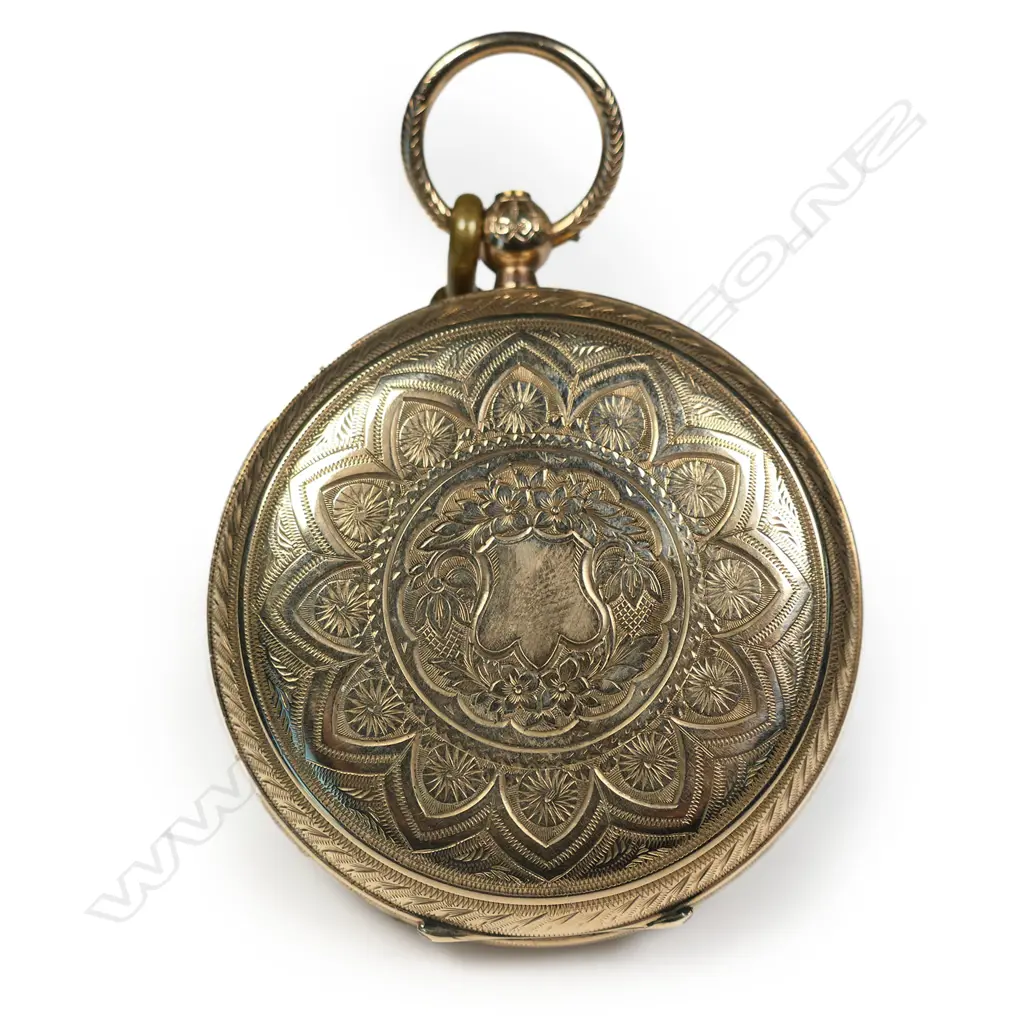 An early 20thC 9ct rose gold large full hunter chronograph pocket watch, Image 1++