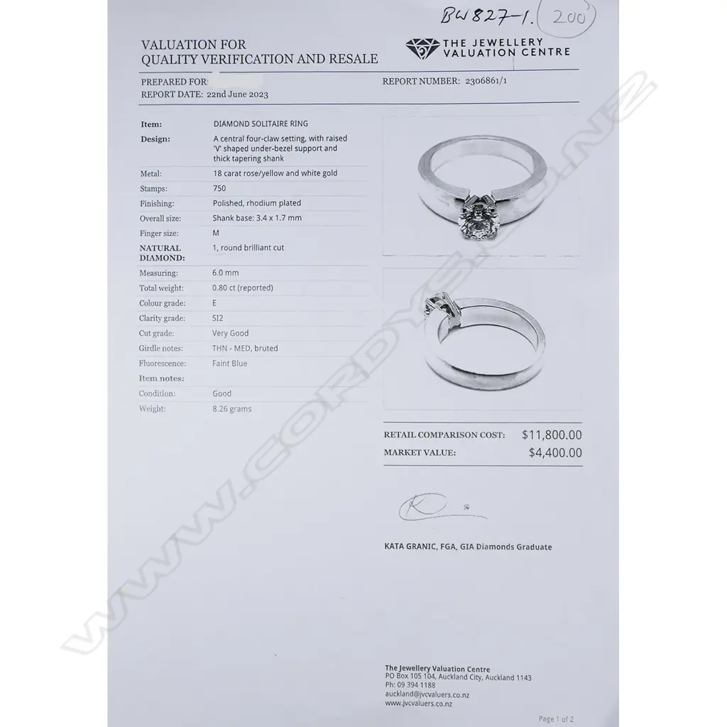 An 18ct yellow gold diamond solitaire ring, Image 1++