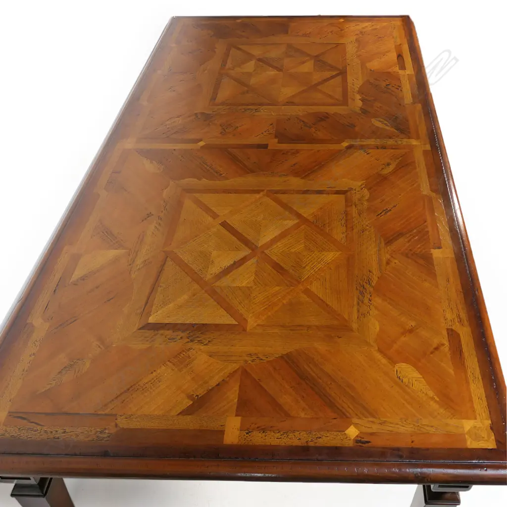 A late 20thC classical Italian fruitwood dining table, Image 1++