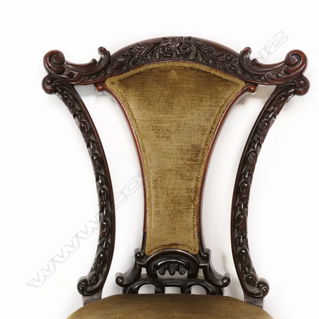 A pair of Victorian rosewood dining chairs, Image 1++