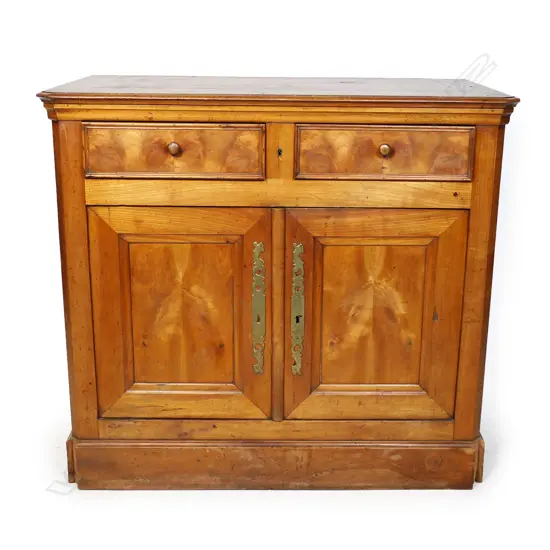 A small 19thC French fruitwood buffet,