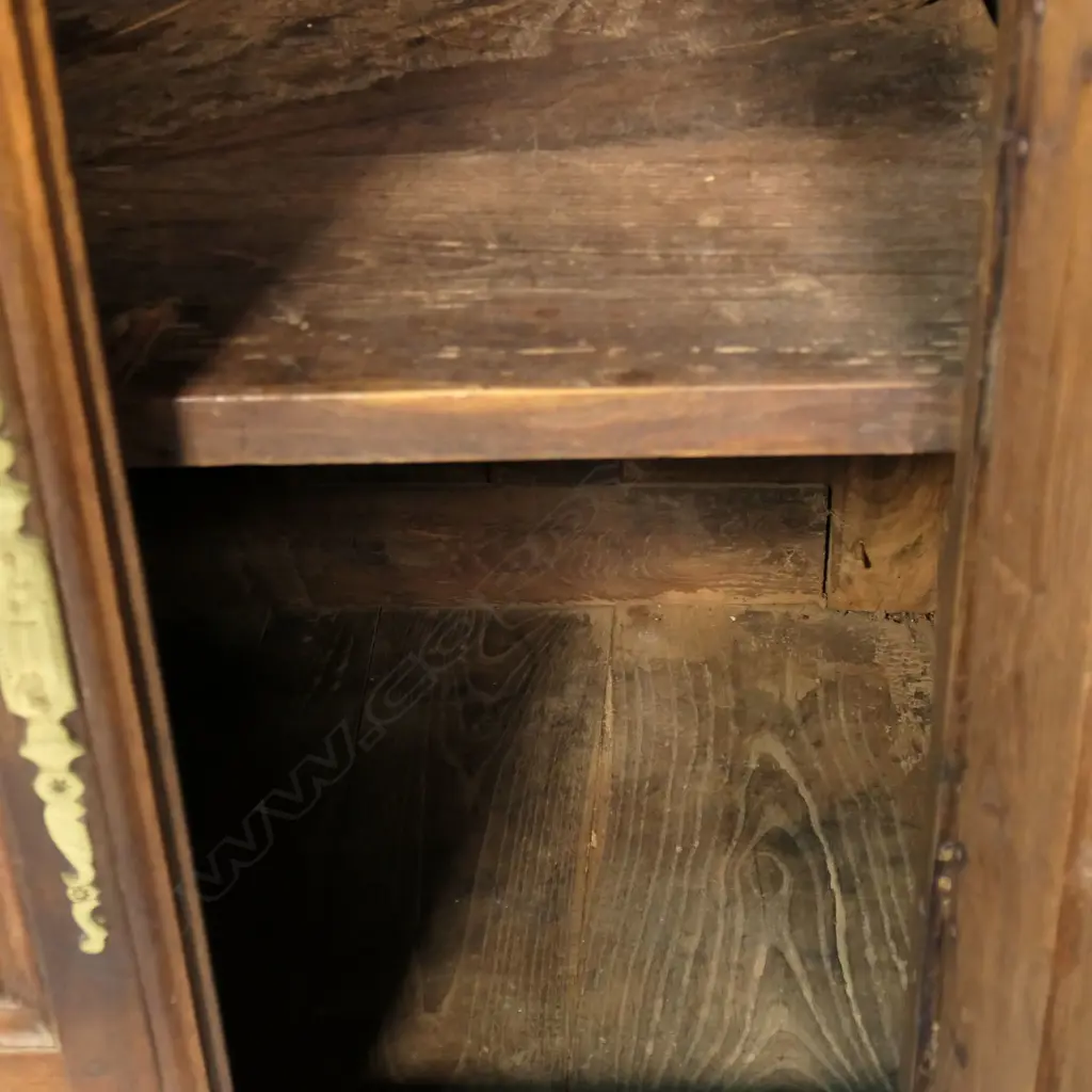 A 19thC French chestnut country buffet a deux corps, Image 1++