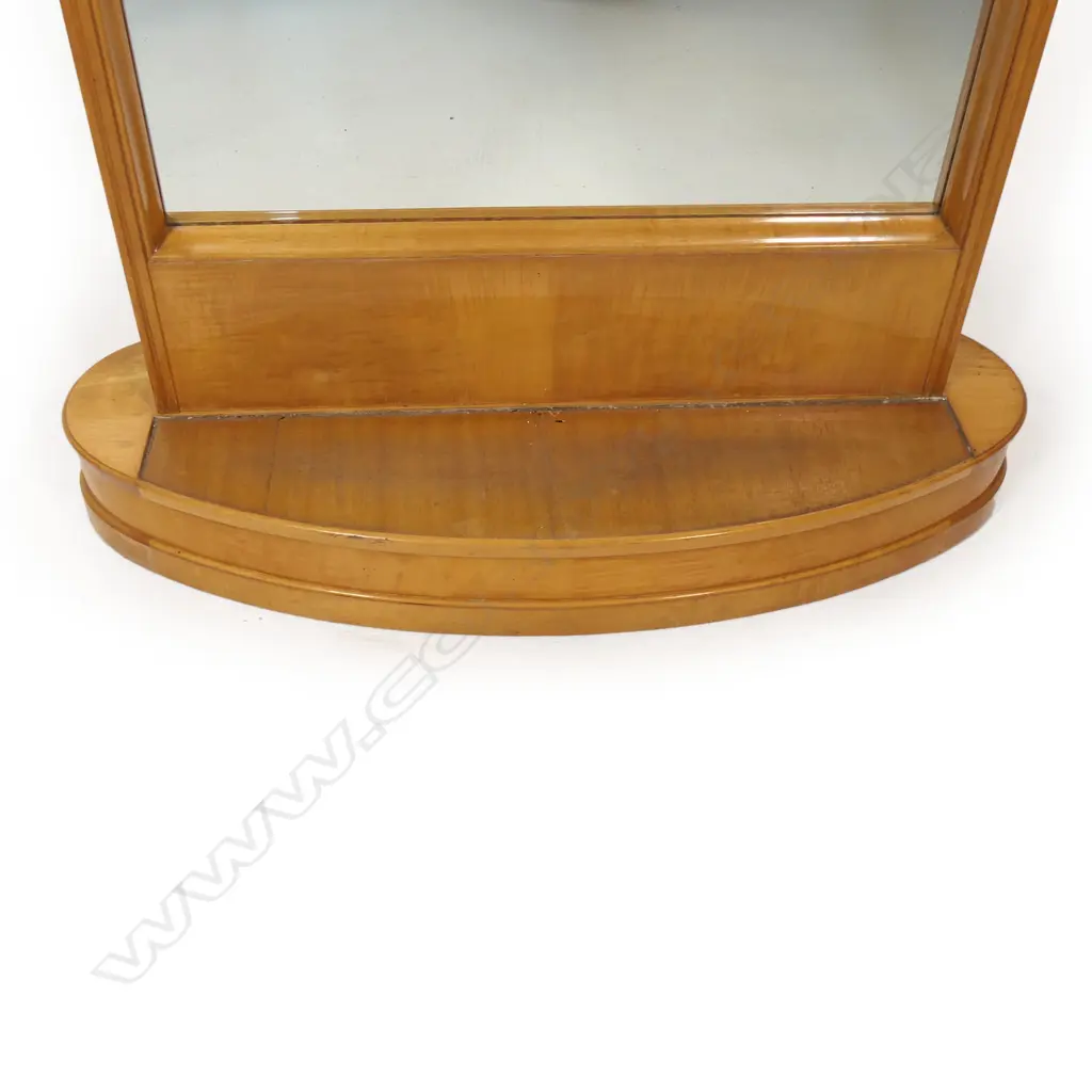 A large French Art Deco Cheval Mirror on oval plinth, Image 1++