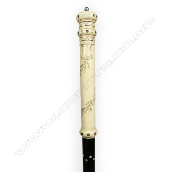 An antique conductor's baton,