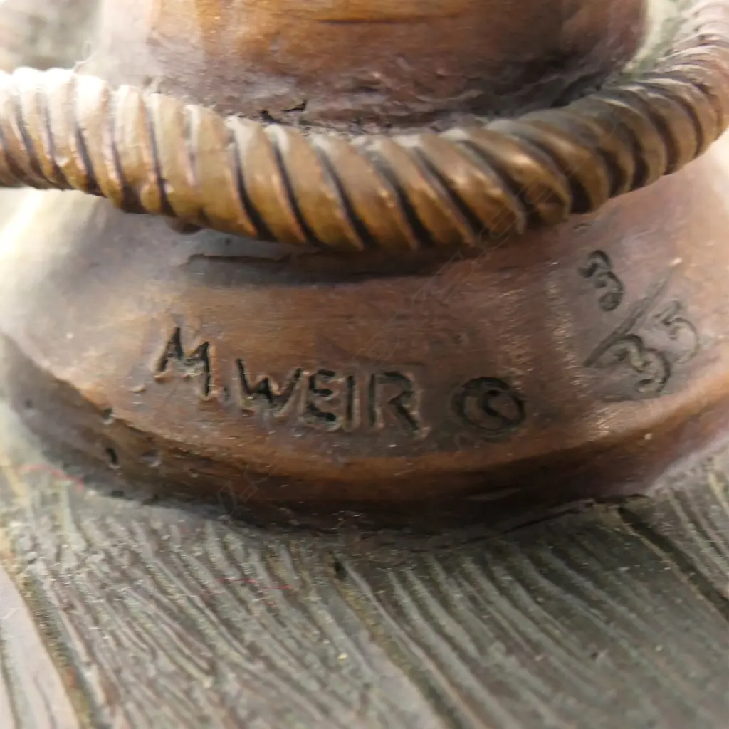 A bronze Michael Weir sculpture of Sir Peter Blake, Image 1++