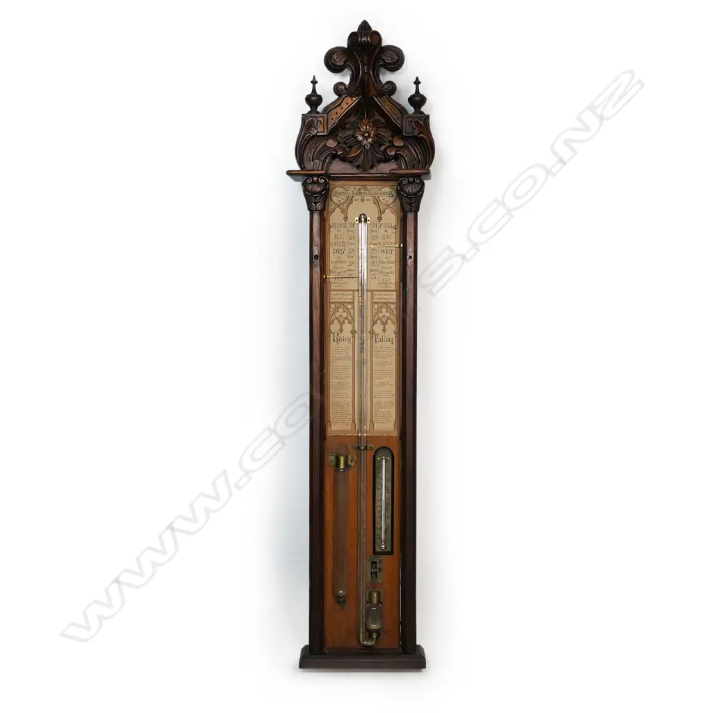 A Victorian walnut cased 'Admiral Fitzroy’s’ barometer, Image 1++