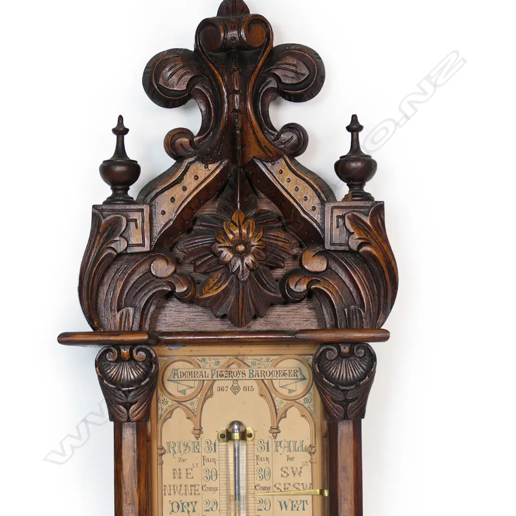 A Victorian walnut cased 'Admiral Fitzroy’s’ barometer, Image 1++
