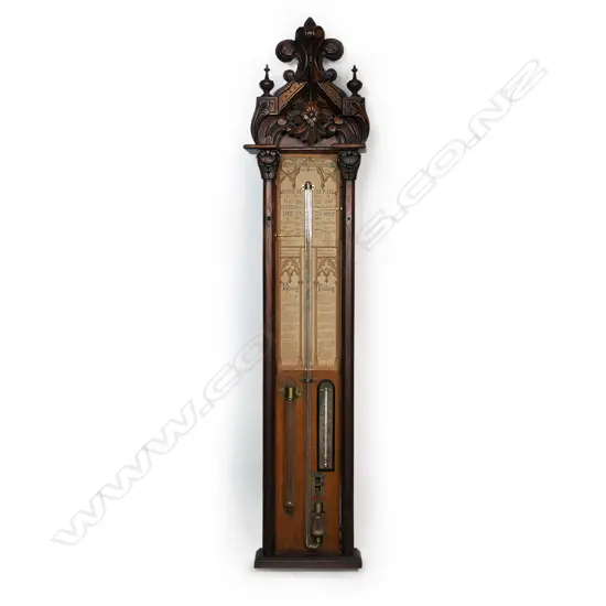 A Victorian walnut cased 'Admiral Fitzroy’s’ barometer,