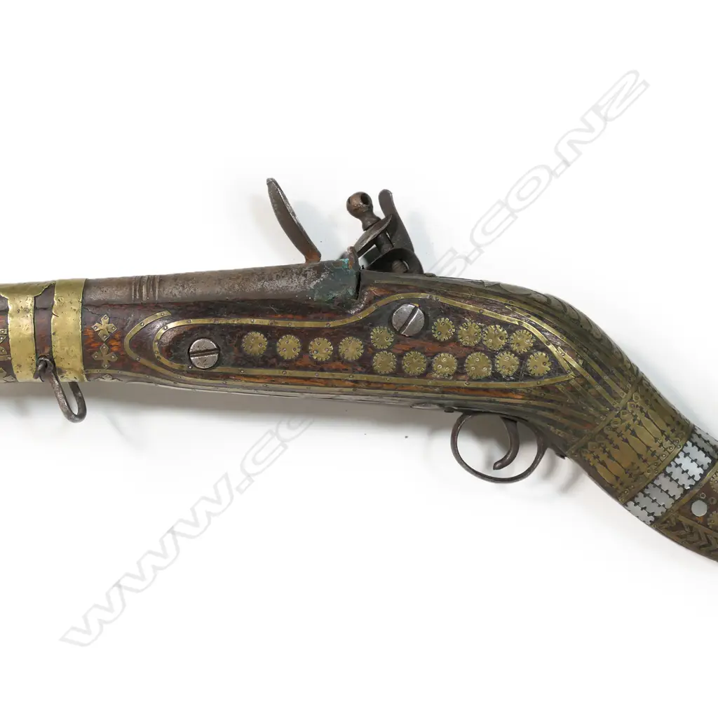 A 19thC Afghanistan 'Jezail' long flintlock gun, Image 1++