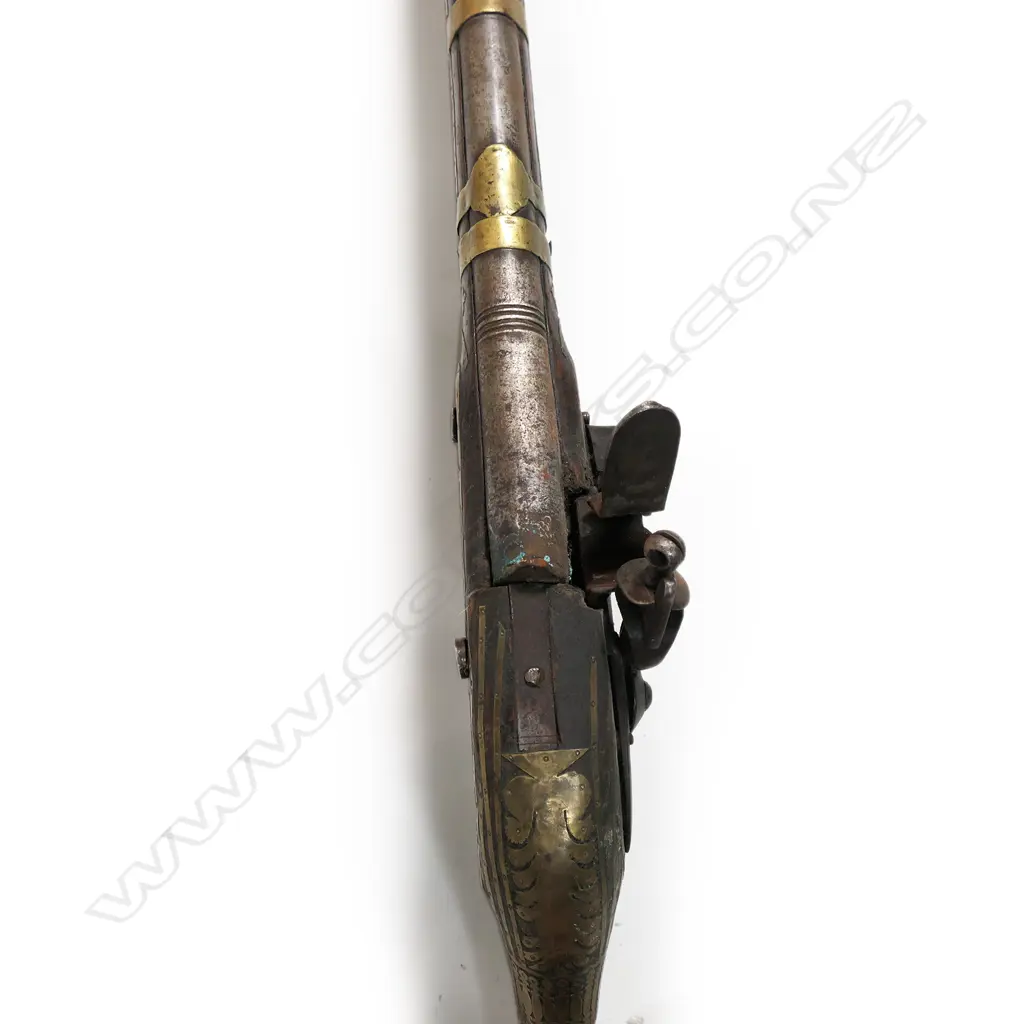 A 19thC Afghanistan 'Jezail' long flintlock gun, Image 1++