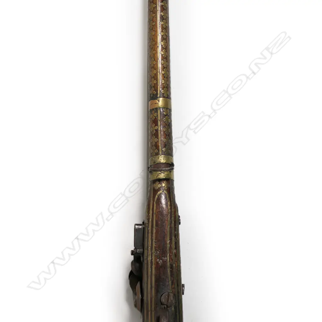A 19thC Afghanistan 'Jezail' long flintlock gun, Image 1++