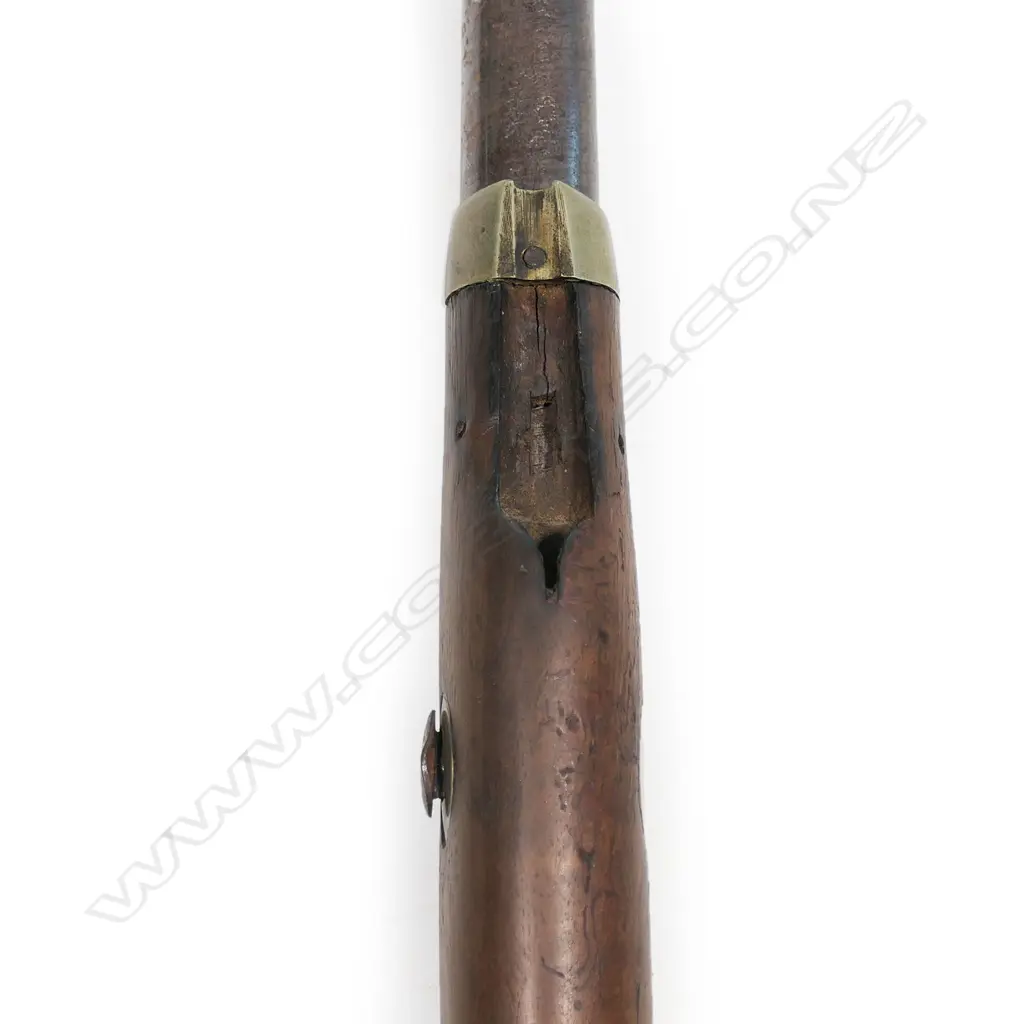 19thC muzzle loading Māori carved percussion shotgun, Image 1++