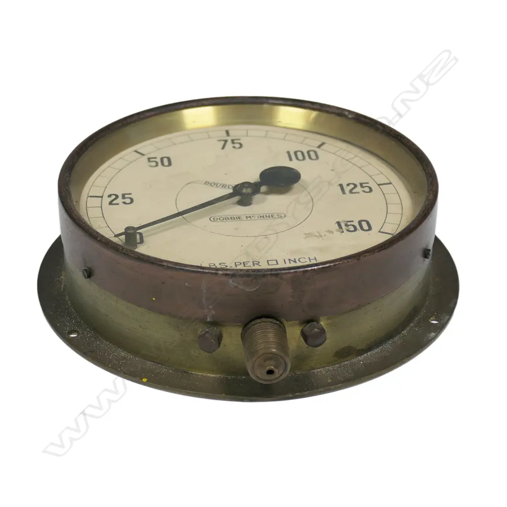 A vintage brass Dobbie McInnes 'Bourdon Gauge' pressure gauge, Image 1++