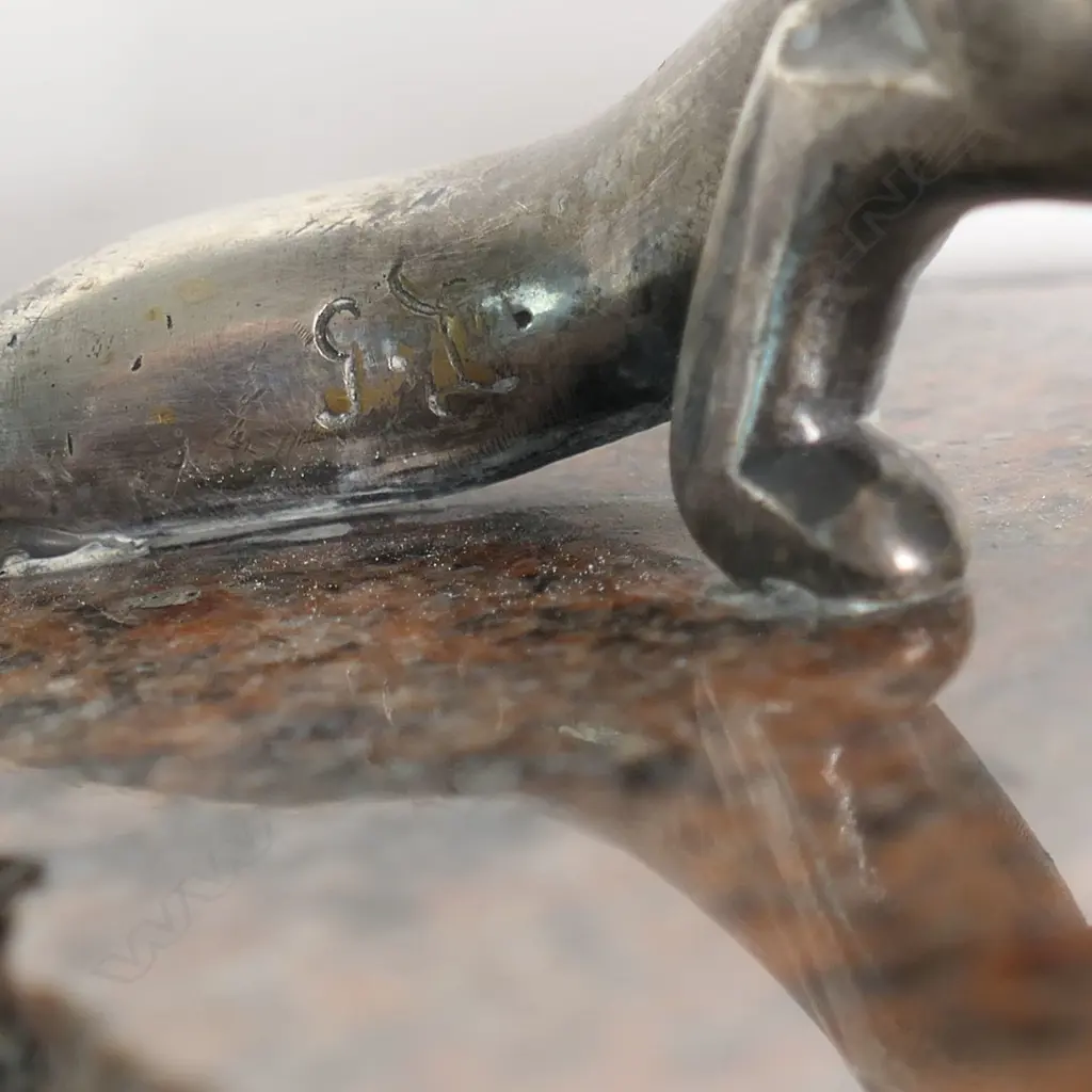 A rare Art Deco silver plated bronze fox, Image 1++