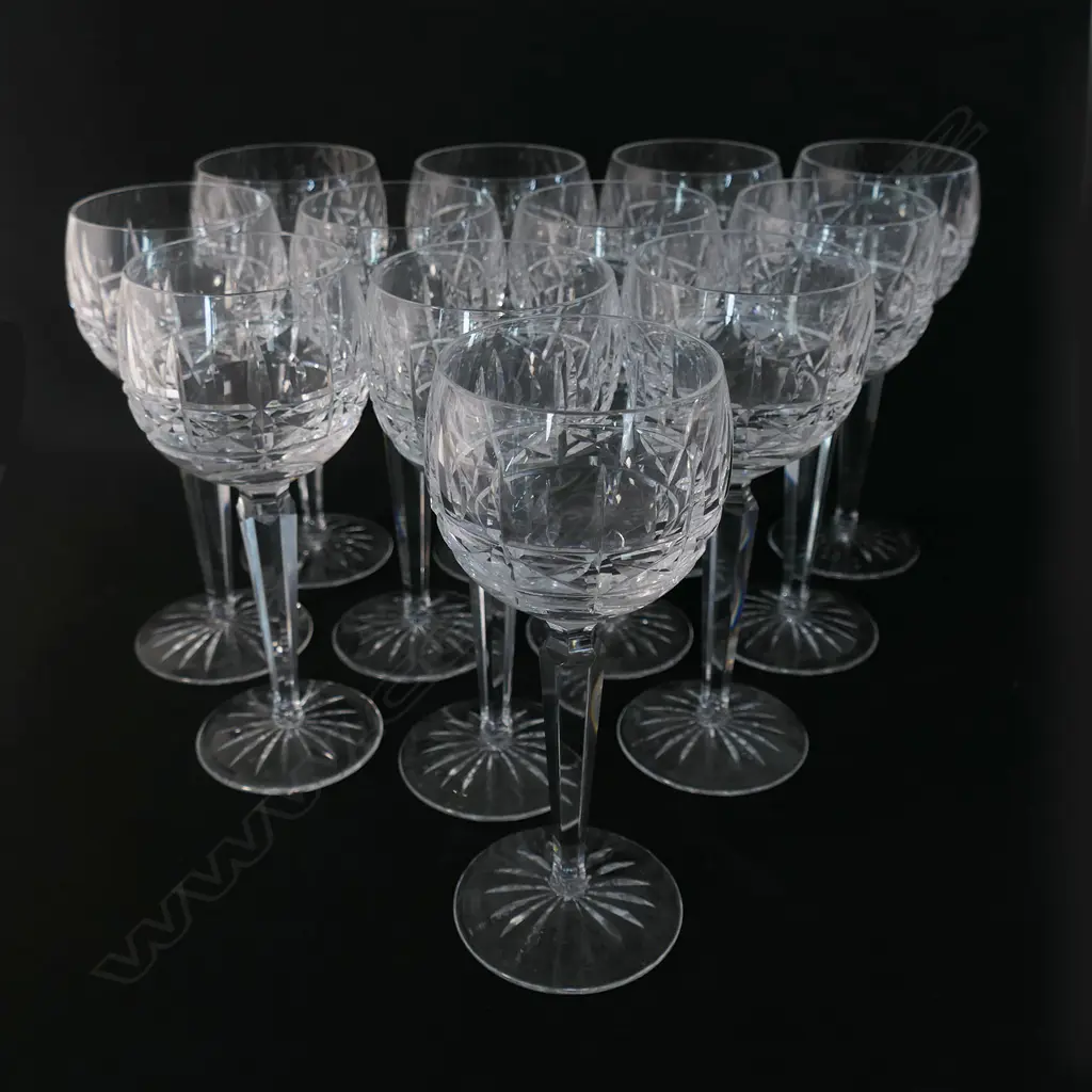 A set of twelve Waterford Hock glasses, Image 1++
