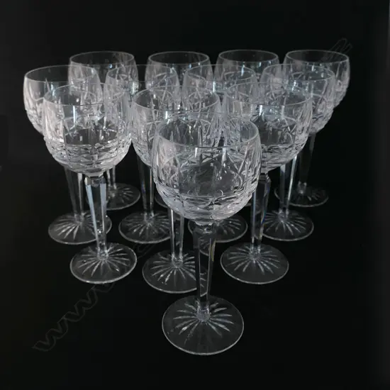 A set of twelve Waterford Hock glasses,