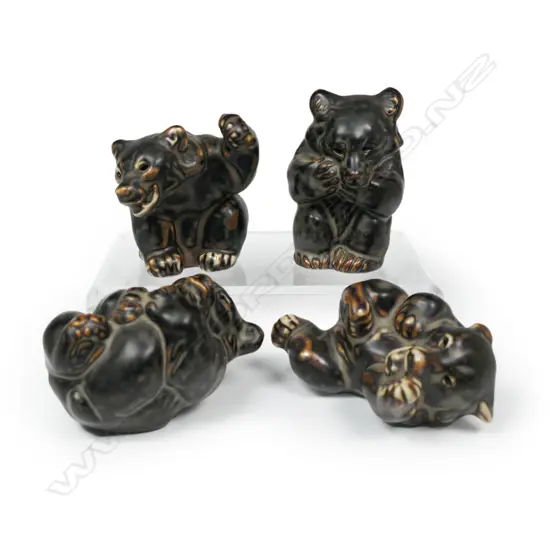 Four Royal Copenhagen mid-century bear figurines,